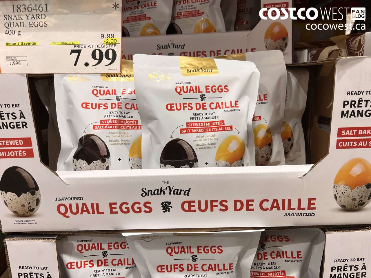 SNAK YARD QUAIL EGGS 400G