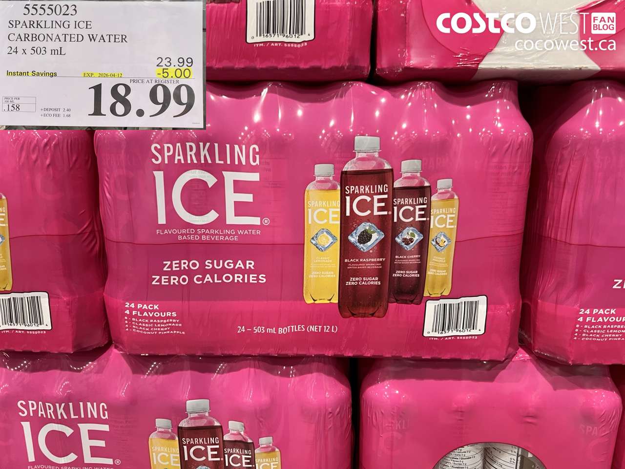 SPARKLING ICE CARBONATED WATER 24 X 503ML