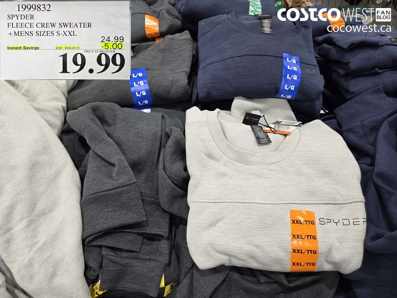 SPYDER FLEECE CREW SWEATER +MENS SIZES S-XXL