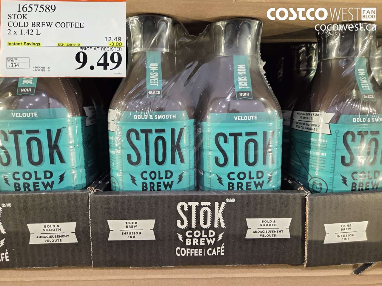 STOK COLD BREW COFFEE 2 X 1.42 L