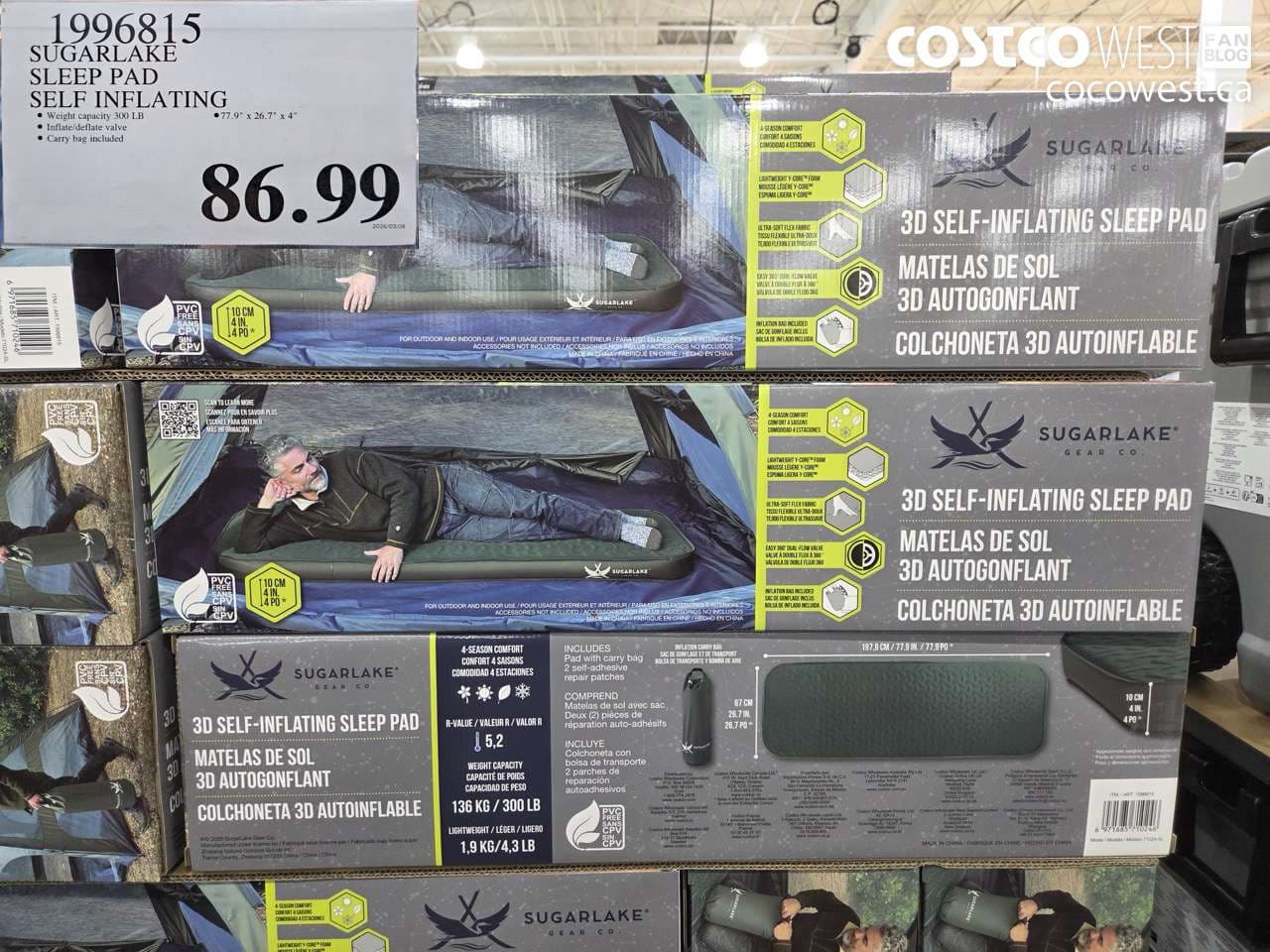 SUGARLAKE SLEEP PAD SELF INFLATING