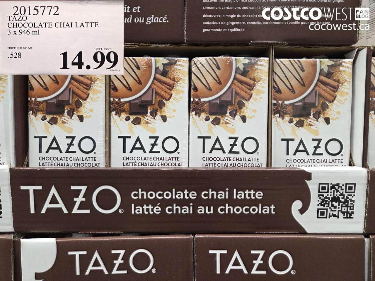 TAZO CHOCOLATE CHAI LATTE 3 X 946ML