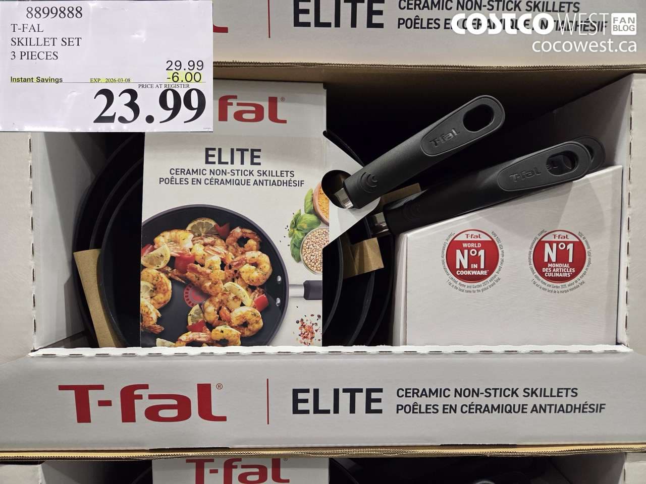 T-FAL SKILLET SET 3 PIECES