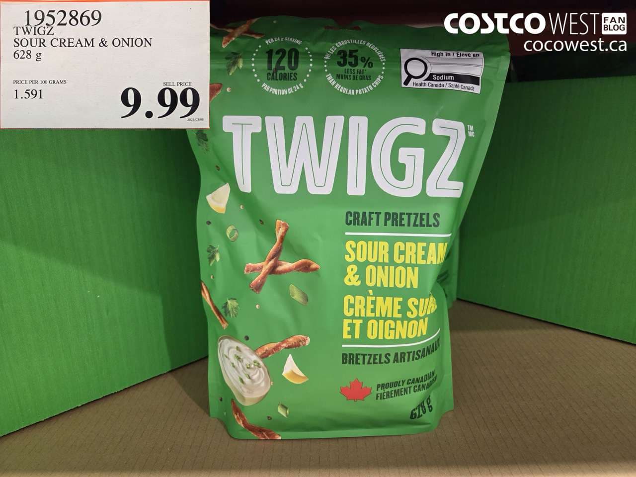 TWIGZ SOUR CREAM & ONION 628G