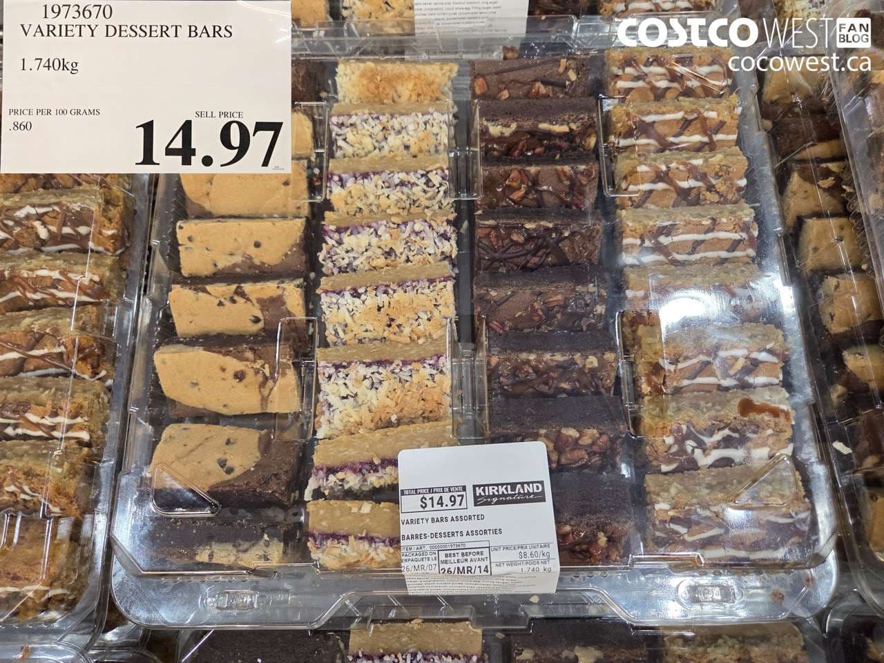 VARIETY DESSERT BARS 1.740KG