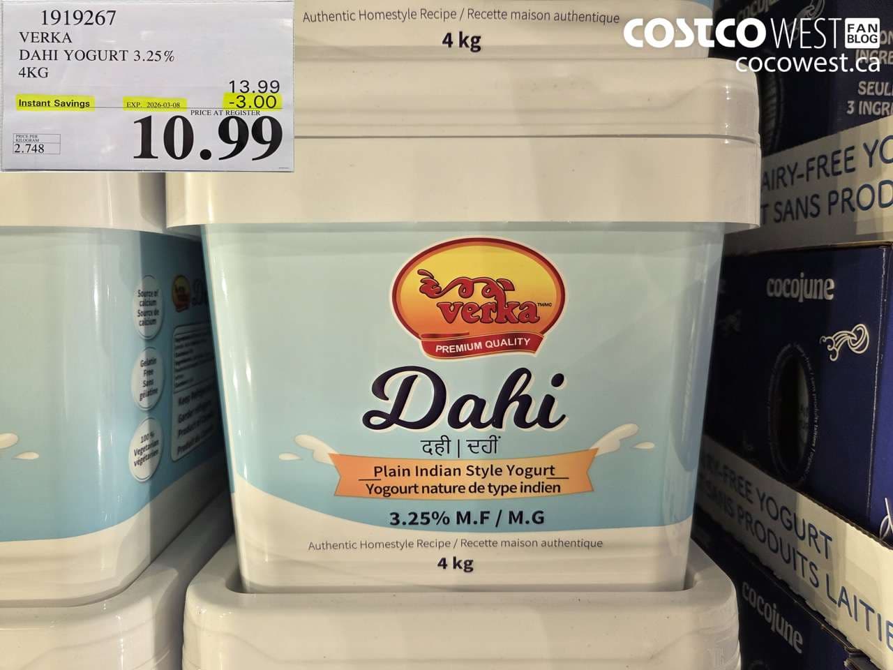 VERKA DAHI YOGURT 3.25% 4KG