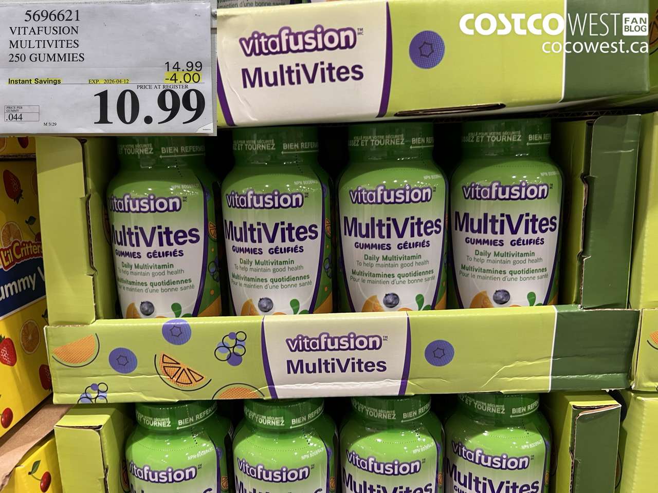 VITAFUSION MULTIVITES 250 GUMMIES