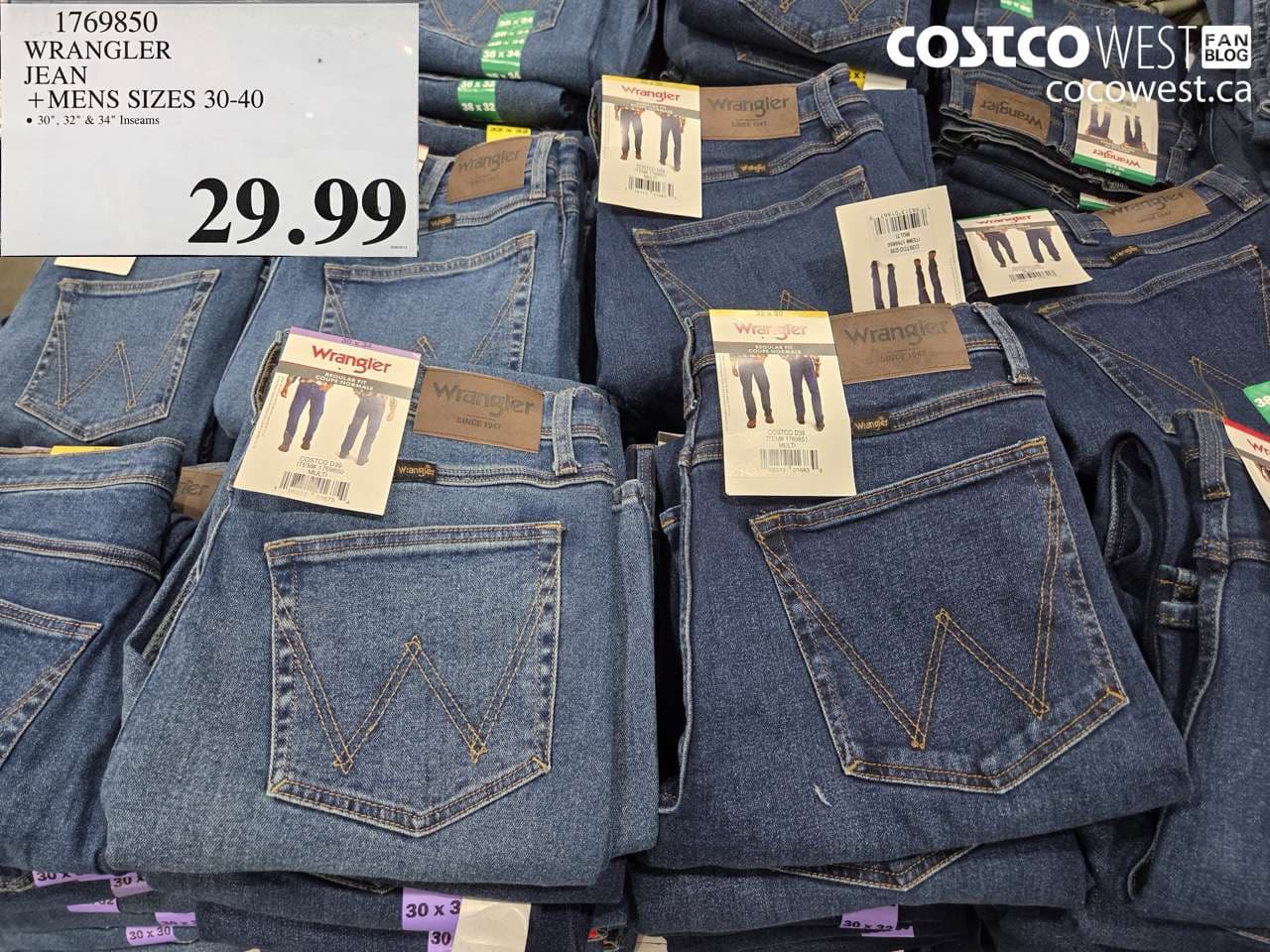 WRANGLER JEAN +MENS SIZES 30-40