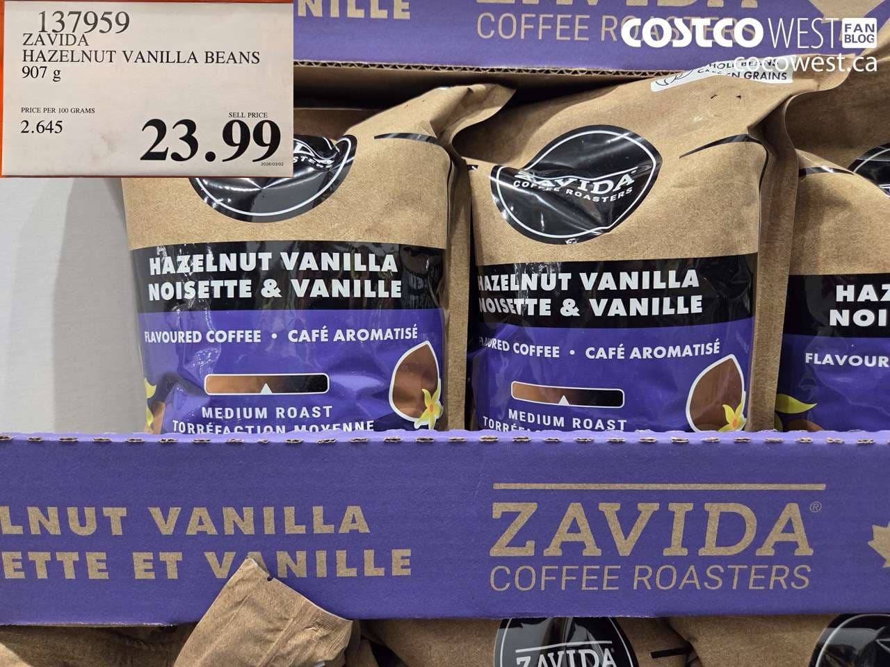 ZAVIDA HAZELNUT VANILLA BEANS 907G