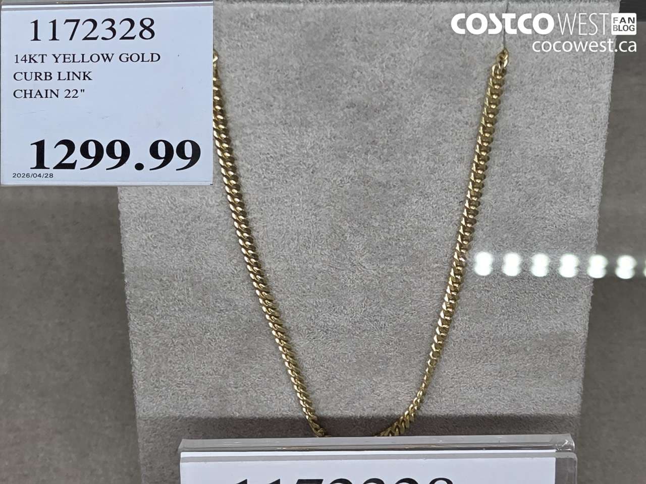 14KT YELLOW GOLD CURB LINK CHAIN