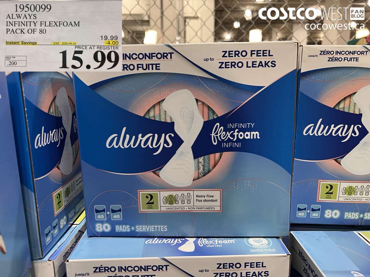 ALWAYS INFINITY FLEXFOAM PACK OF 80