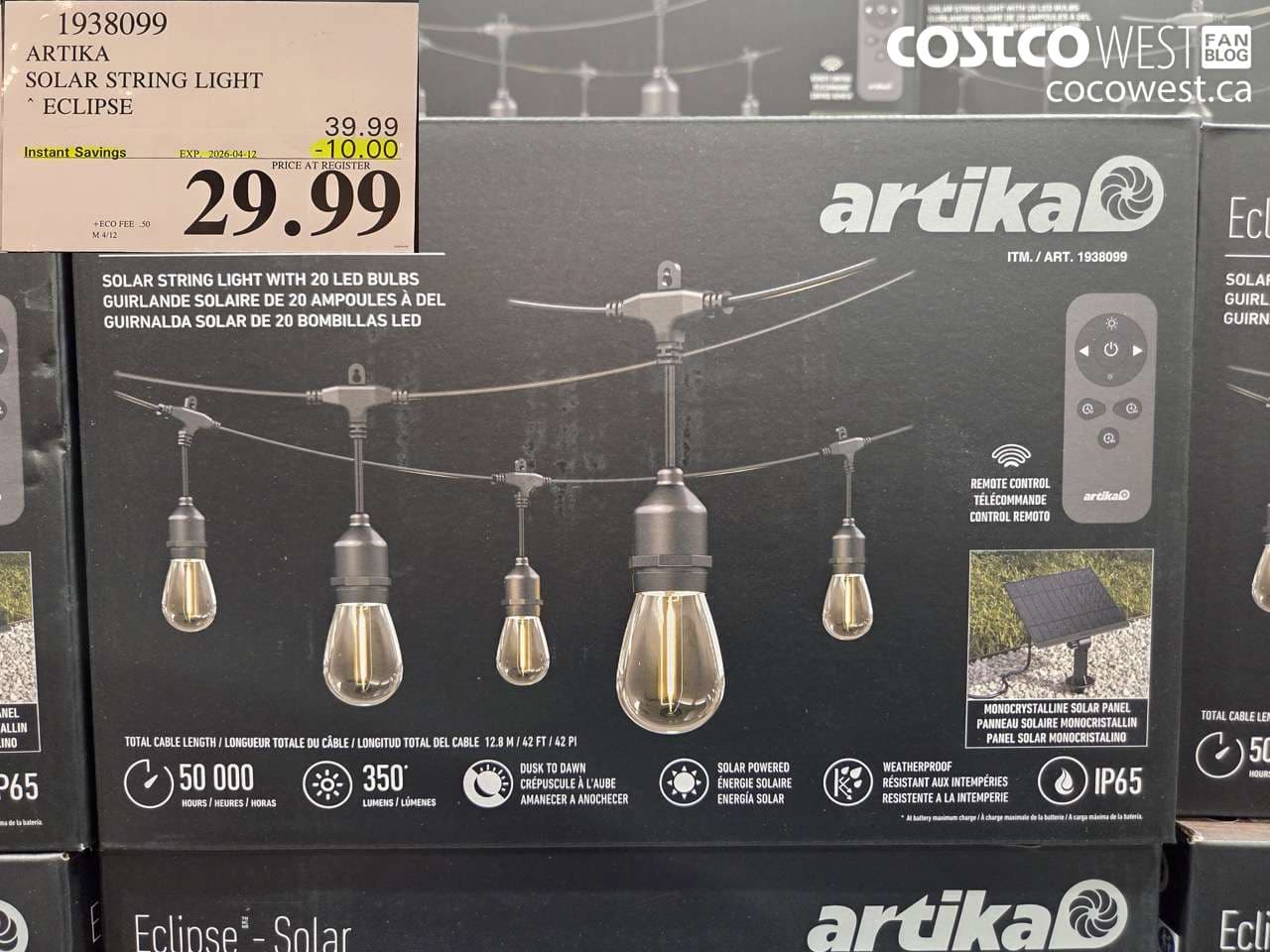 ARTIKA SOLAR STRING LIGHT ECLIPSE