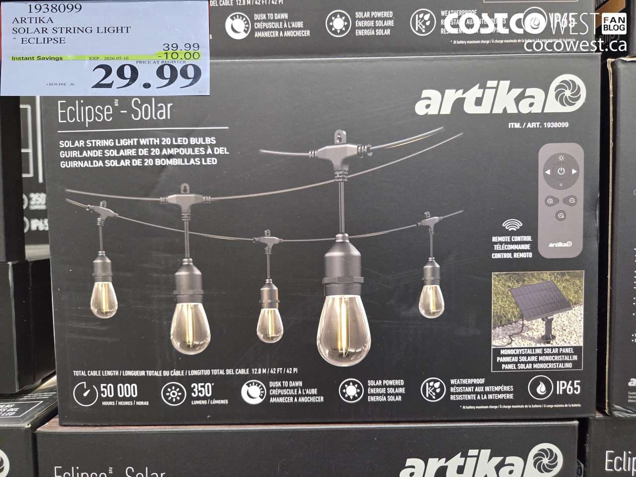 artika solar string light eclipse
