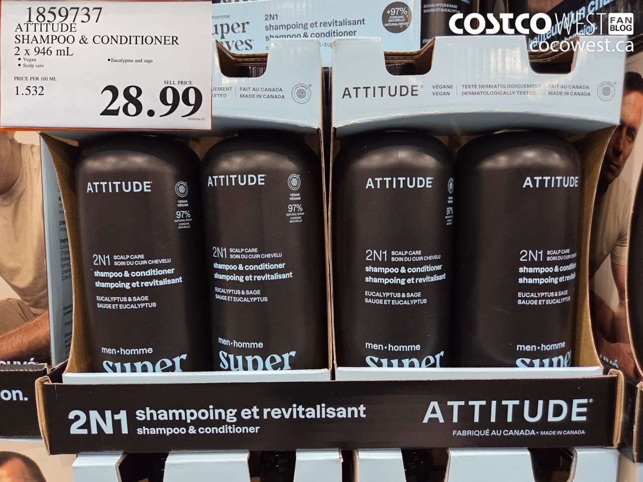 attitude shampoo  conditioner 2 x 946 ml