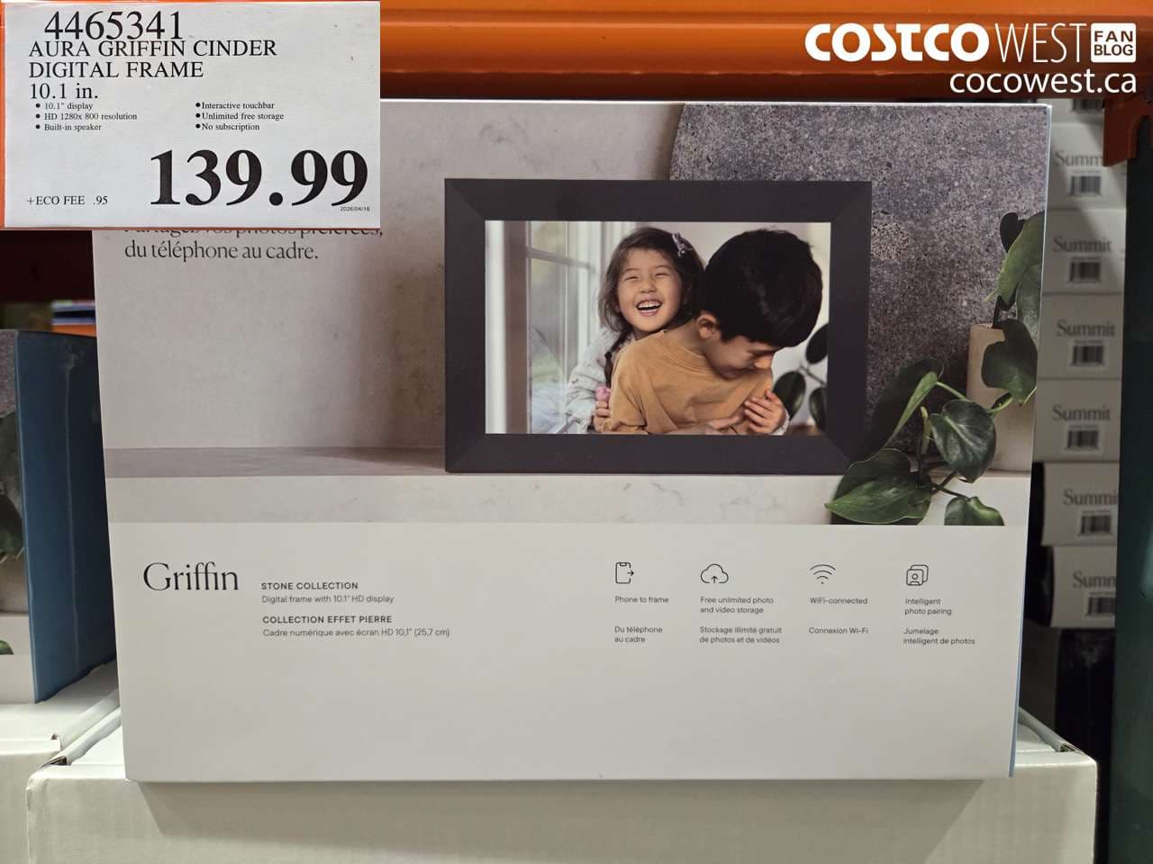 aura griffin cinder digital frame 101 in