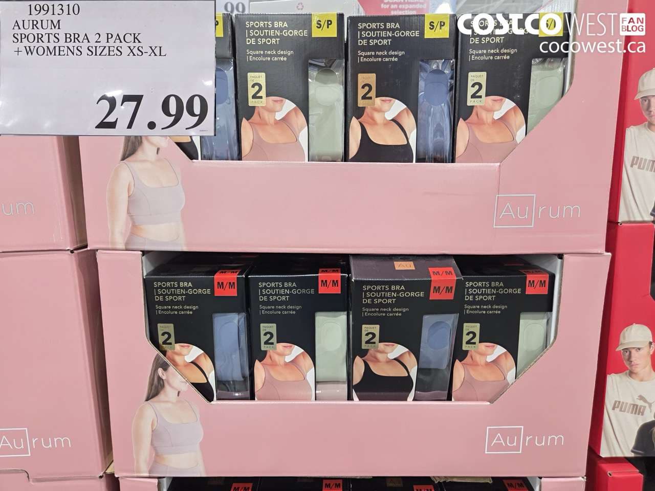 AURUM SPORTS BRA 2 PACK + WOMENS SIZES XS-XL