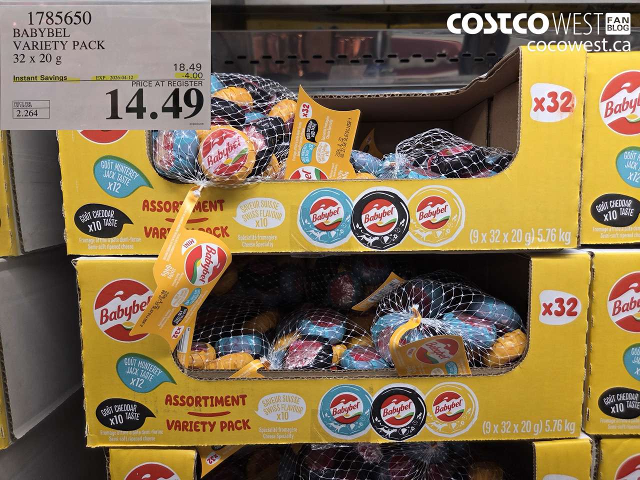 babybel variety pack 32 x 20 g