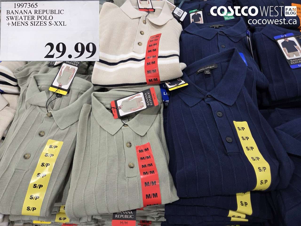 banana republic sweater polo mens sizes sxxl