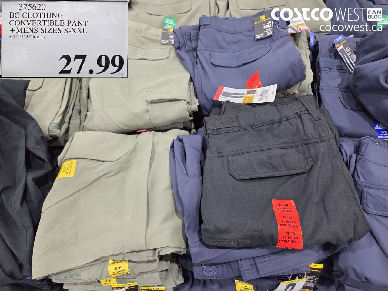 bc clothing convertible pant mens sizes sxxl