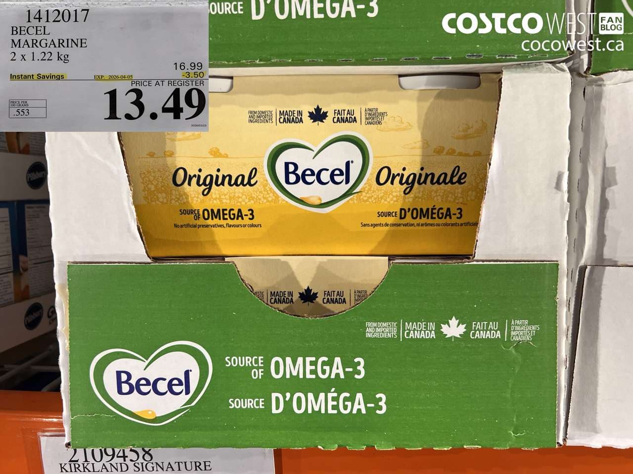 becel margarine 2 x 122kg