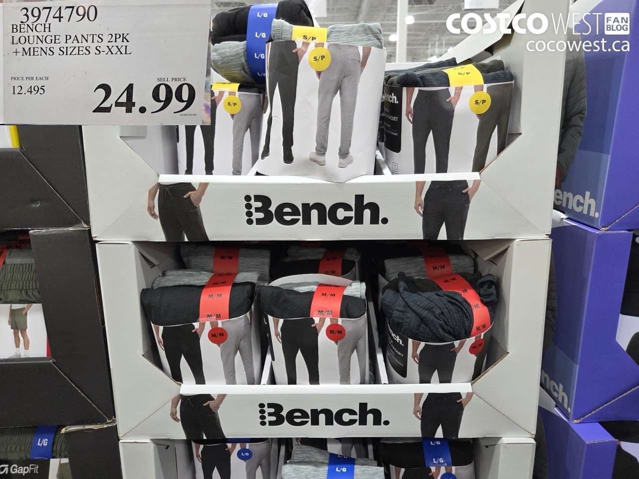 BENCH LOUNGE PANTS 2PK + MENS SIZES S-XXL