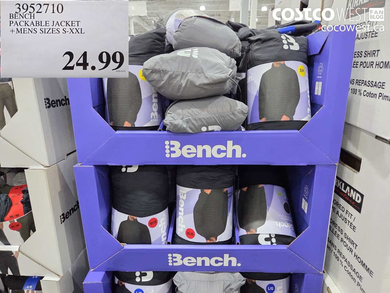 BENCH PACKABLE JACKET + MENS SIZES S-XXL