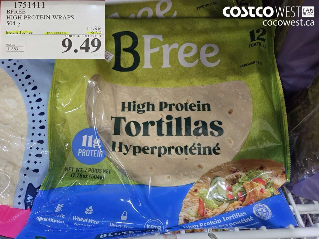 BFREE HIGH PROTEIN WRAPS 504 G