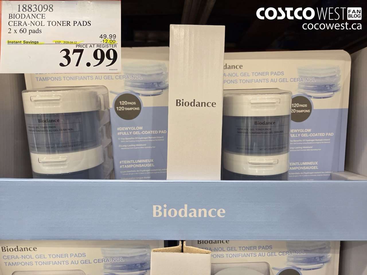 biodance ceranol toner pads 2 x 60 pads