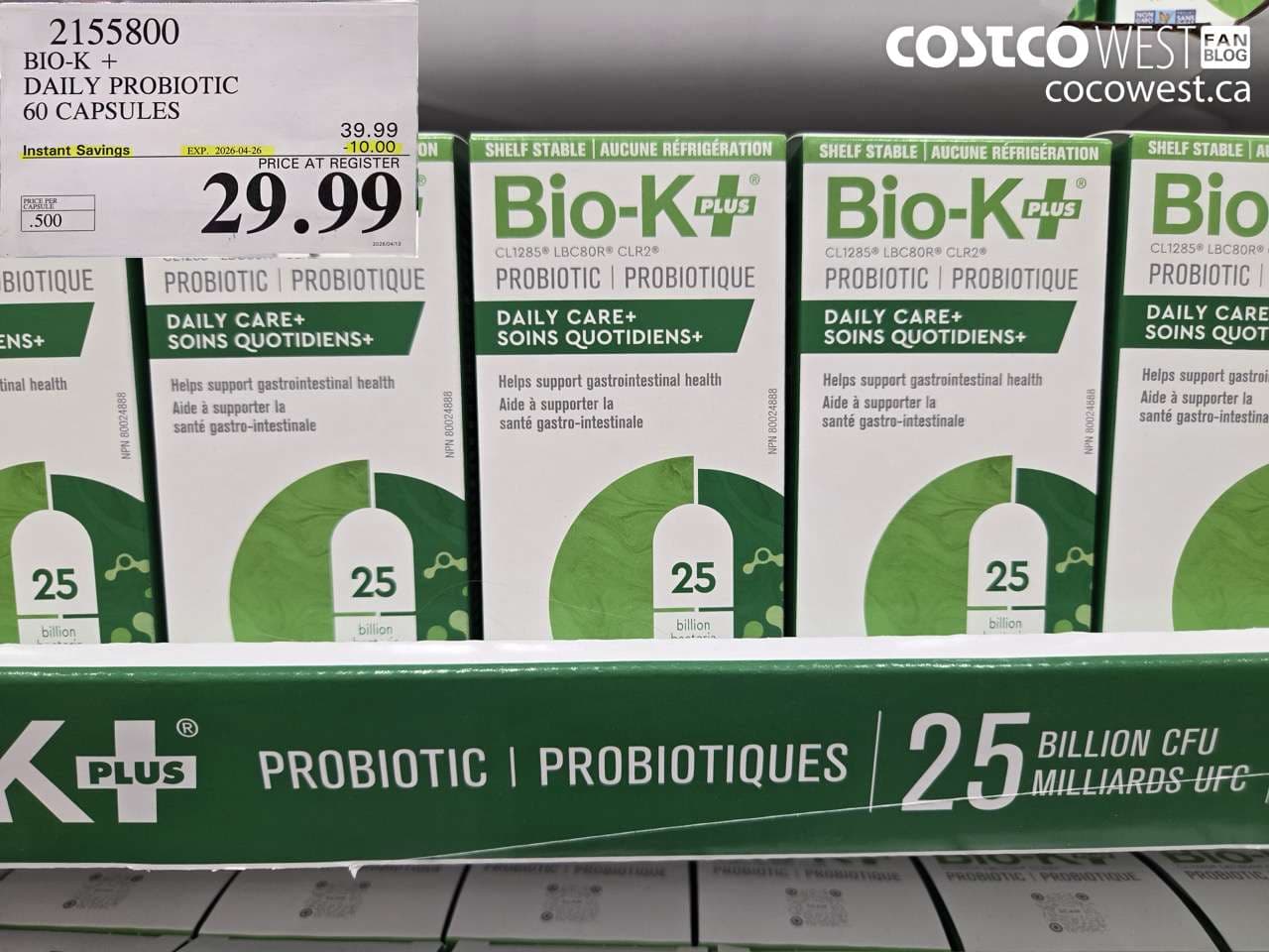 BIO-K + DAILY PROBIOTIC 60 CAPSULES