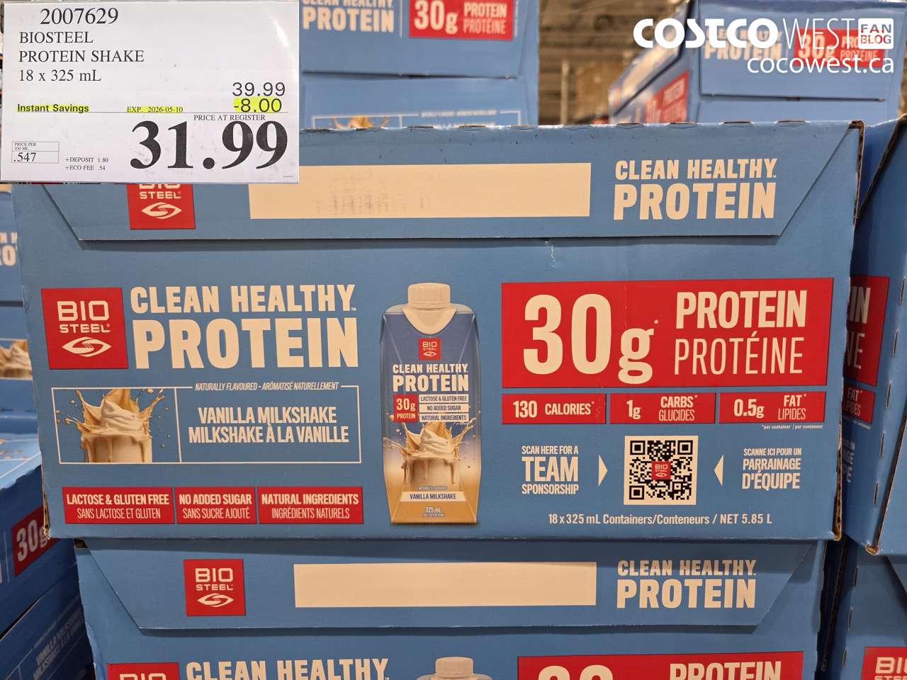 biosteel protein shake 18 x 325 ml