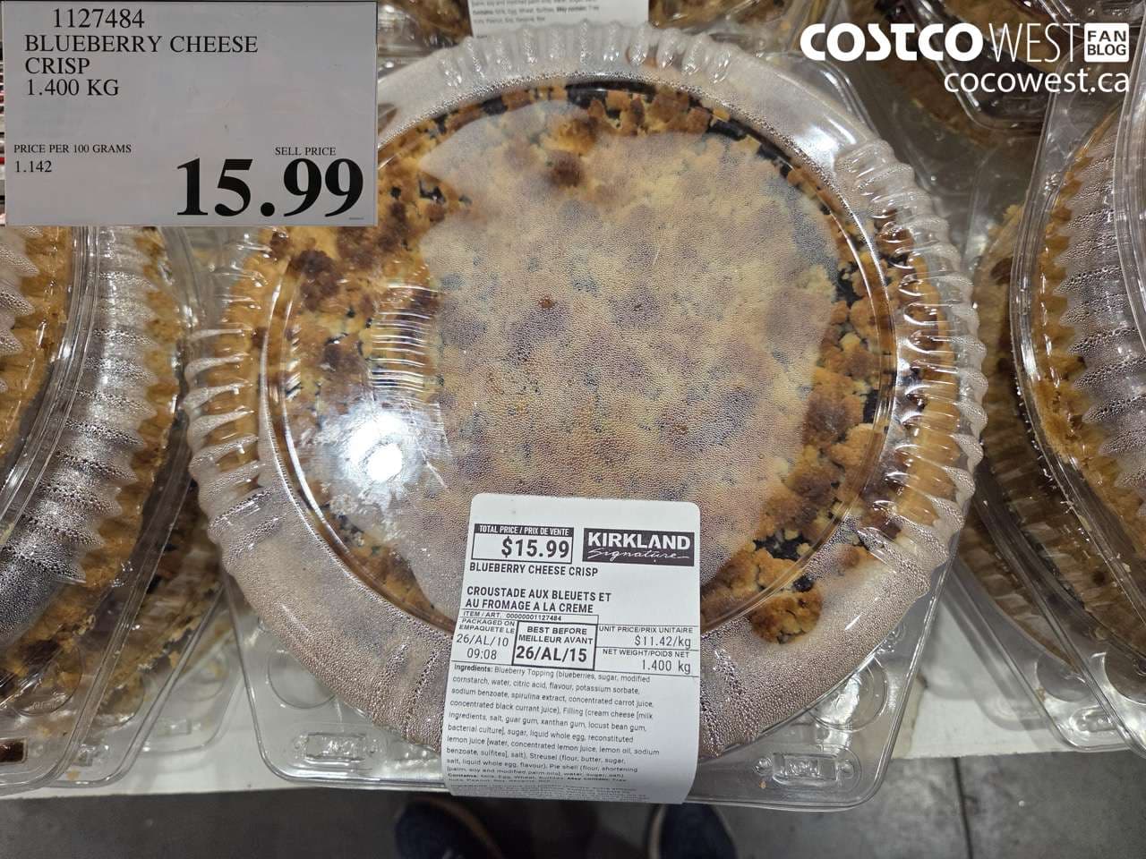 BLUEBERRY CHEESE CRISP 1.400 KG