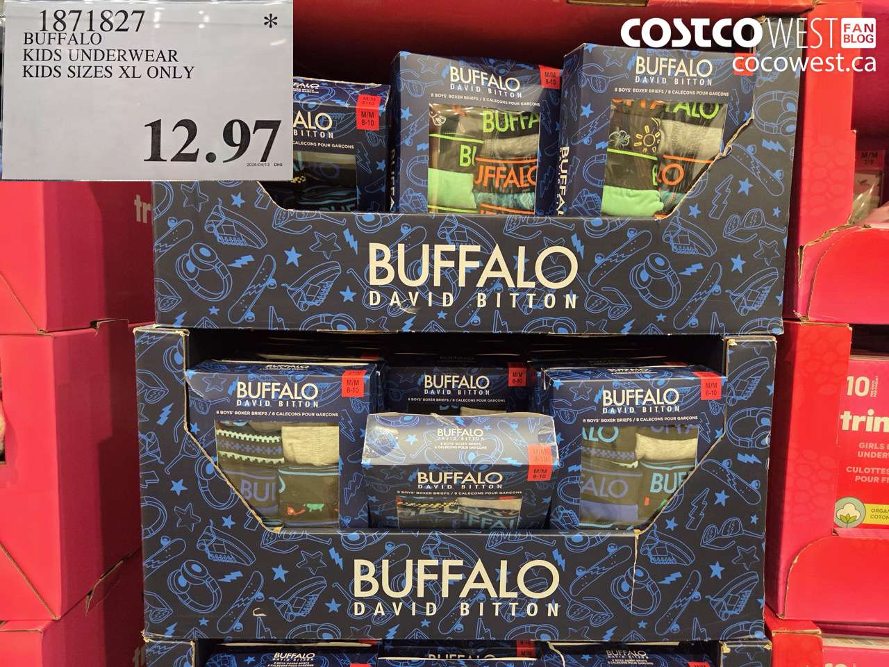 buffalo kids underwear kids sizes xl only