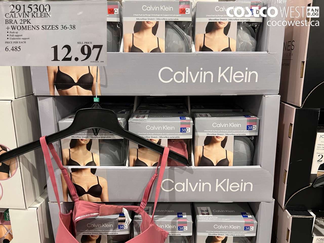 CALVIN KLEIN BRA 2PK + WOMENS SIZES 36-38