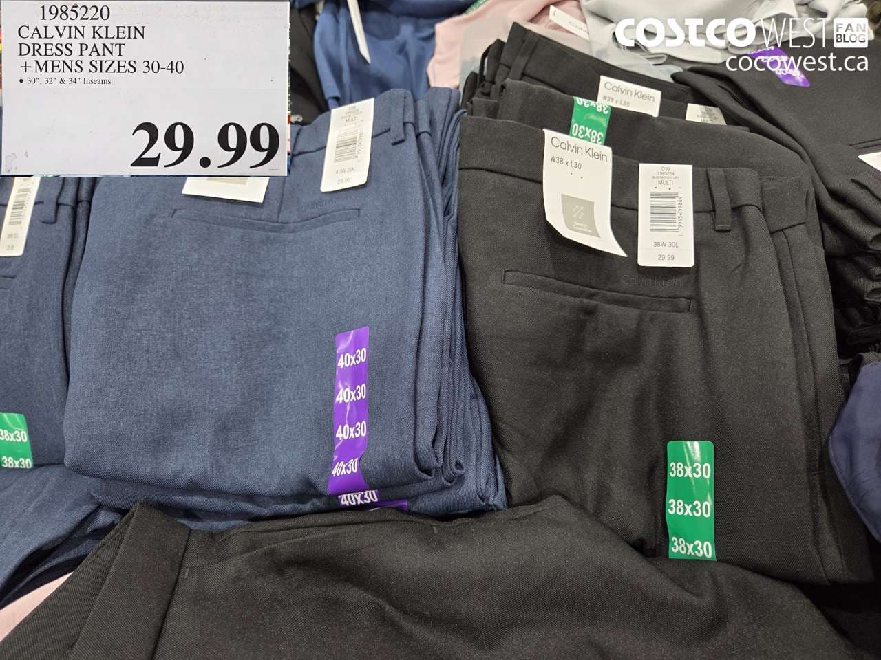 CALVIN KLEIN DRESS PANT + MENS SIZES 30-40