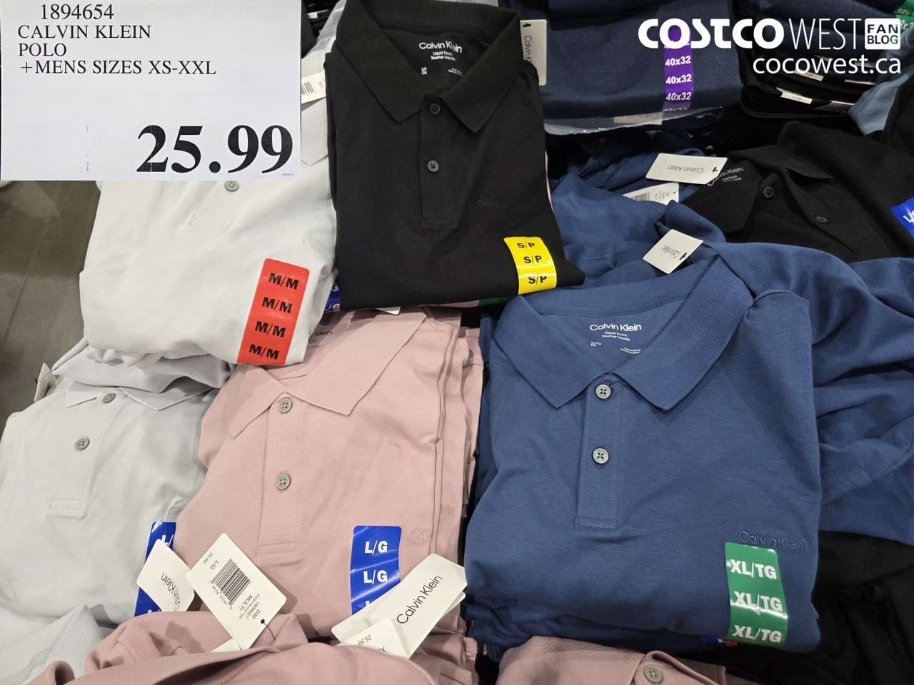 CALVIN KLEIN POLO + MENS SIZES XS-XXL