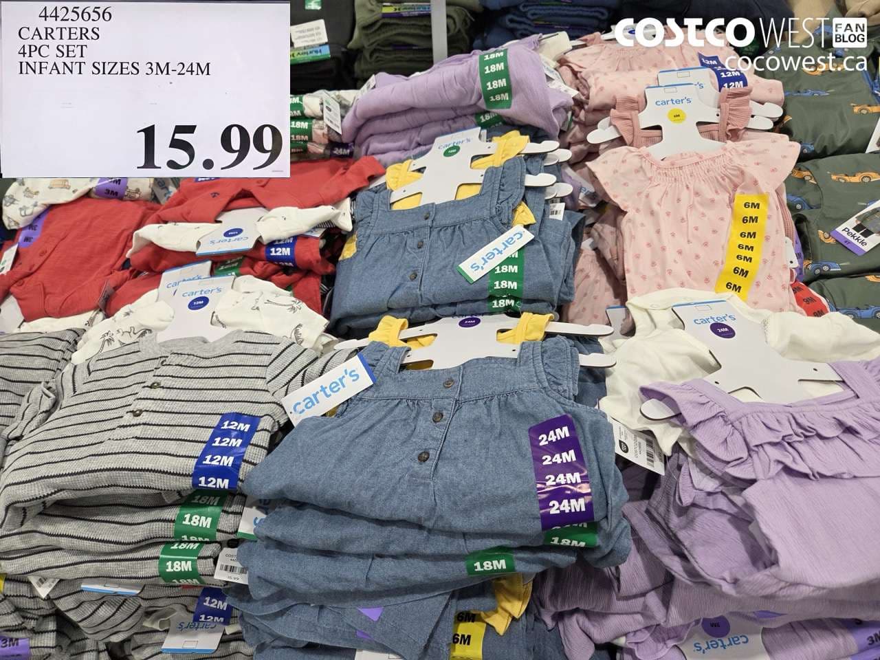 CARTERS 4PC SET INFANT SIZES 3M-24M