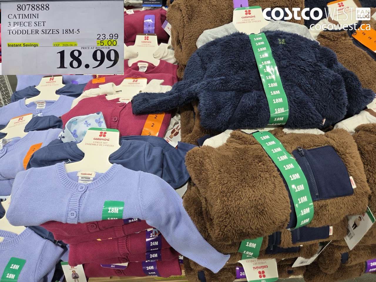 CATIMINI 3 PIECE SET TODDLER SIZES 18M-5