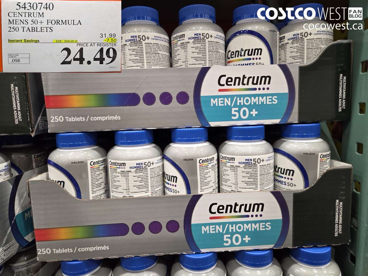 CENTRUM MENS 50+ FORMULA 250 TABLETS