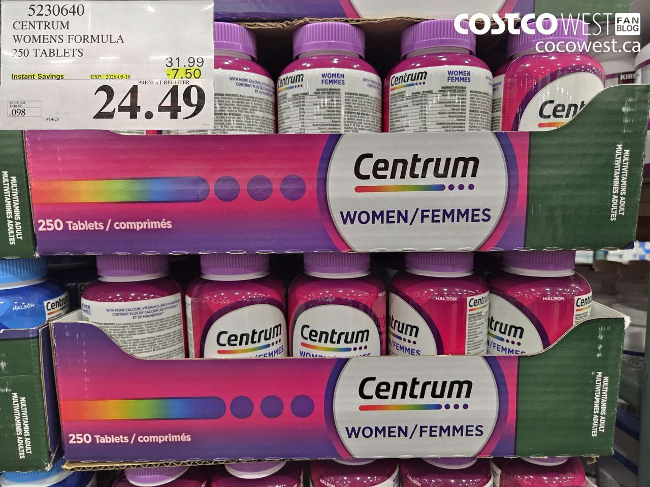 CENTRUM WOMENS FORMULA 250 TABLETS