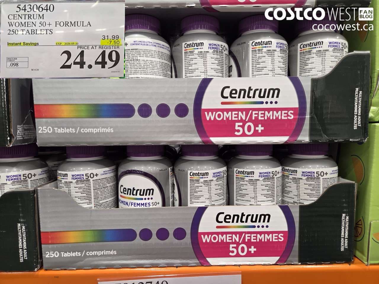 CENTRUM WOMEN 50+ FORMULA 250 TABLETS