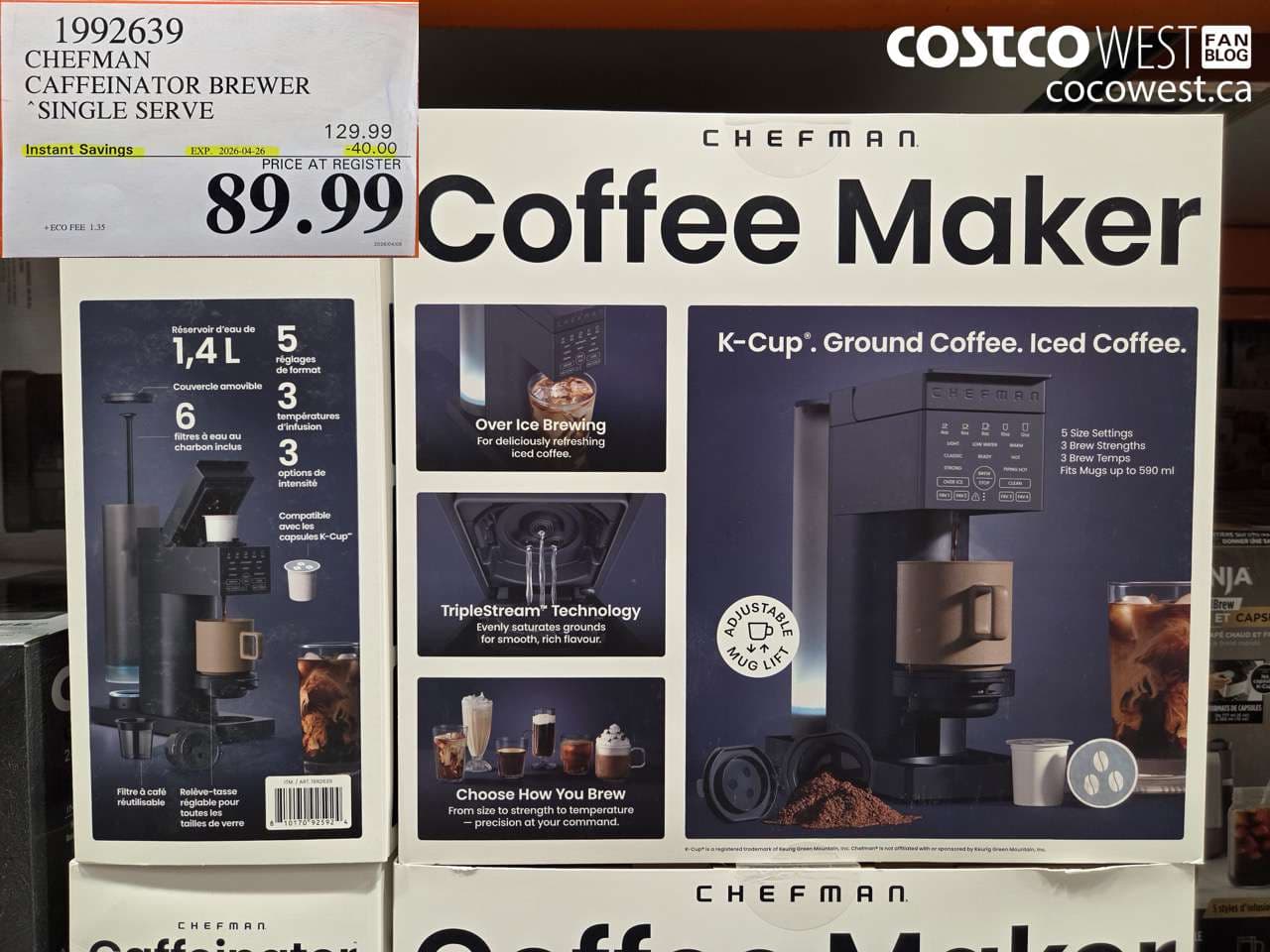 CHEFMAN CAFFEINATOR BREWER SINGLE SERVE