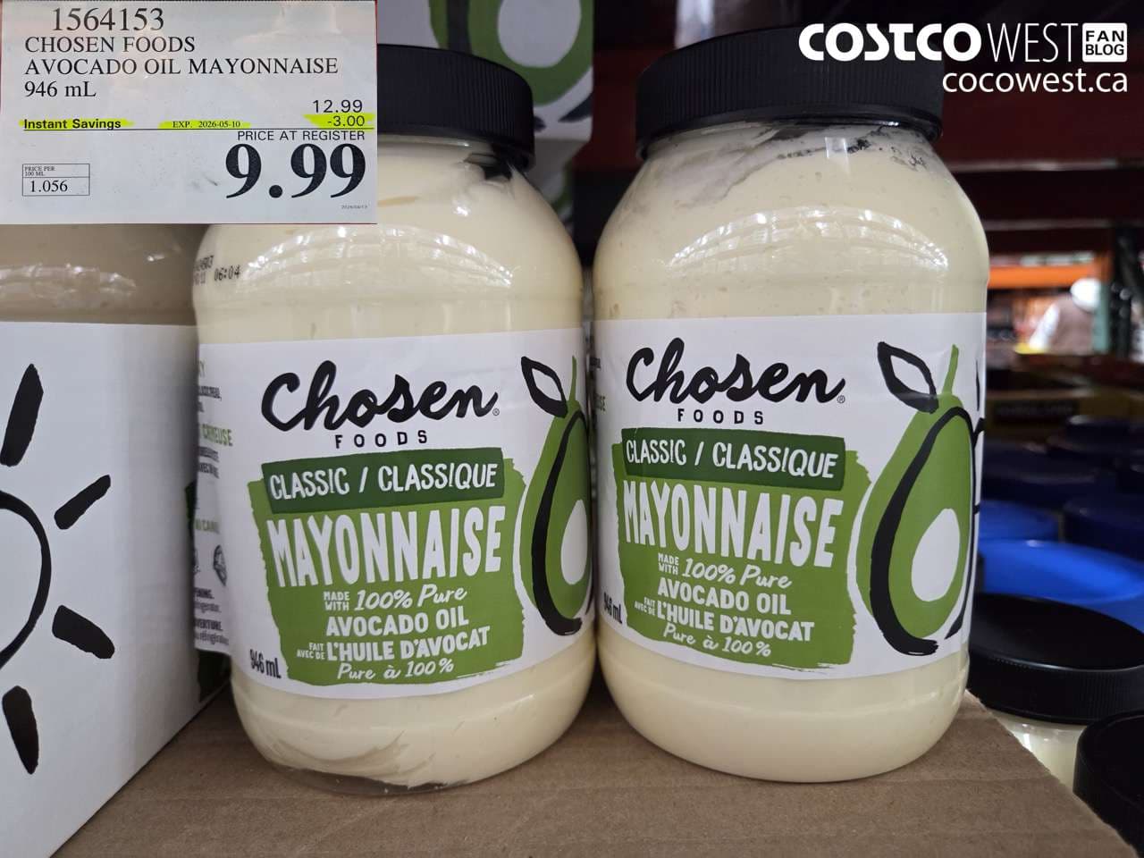 CHOSEN FOODS AVOCADO OIL MAYONNAISE 946 ML