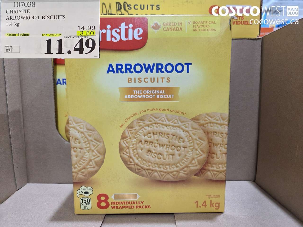 CHRISTIE ARROWROOT BISCUITS 1.4KG