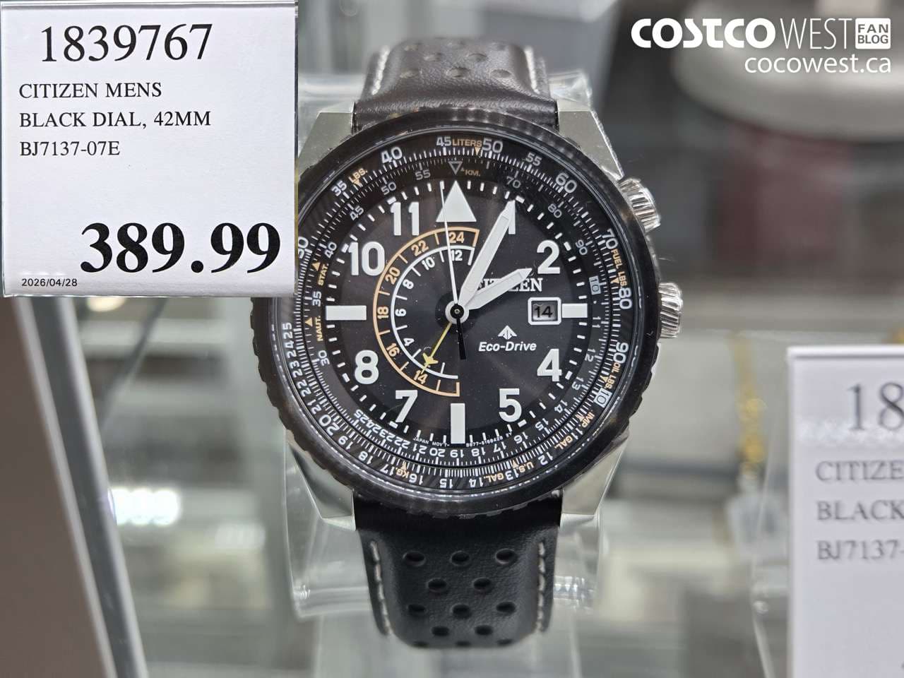 CITIZEN MENS BLACK DIAL, 42MM BJ7137-07E