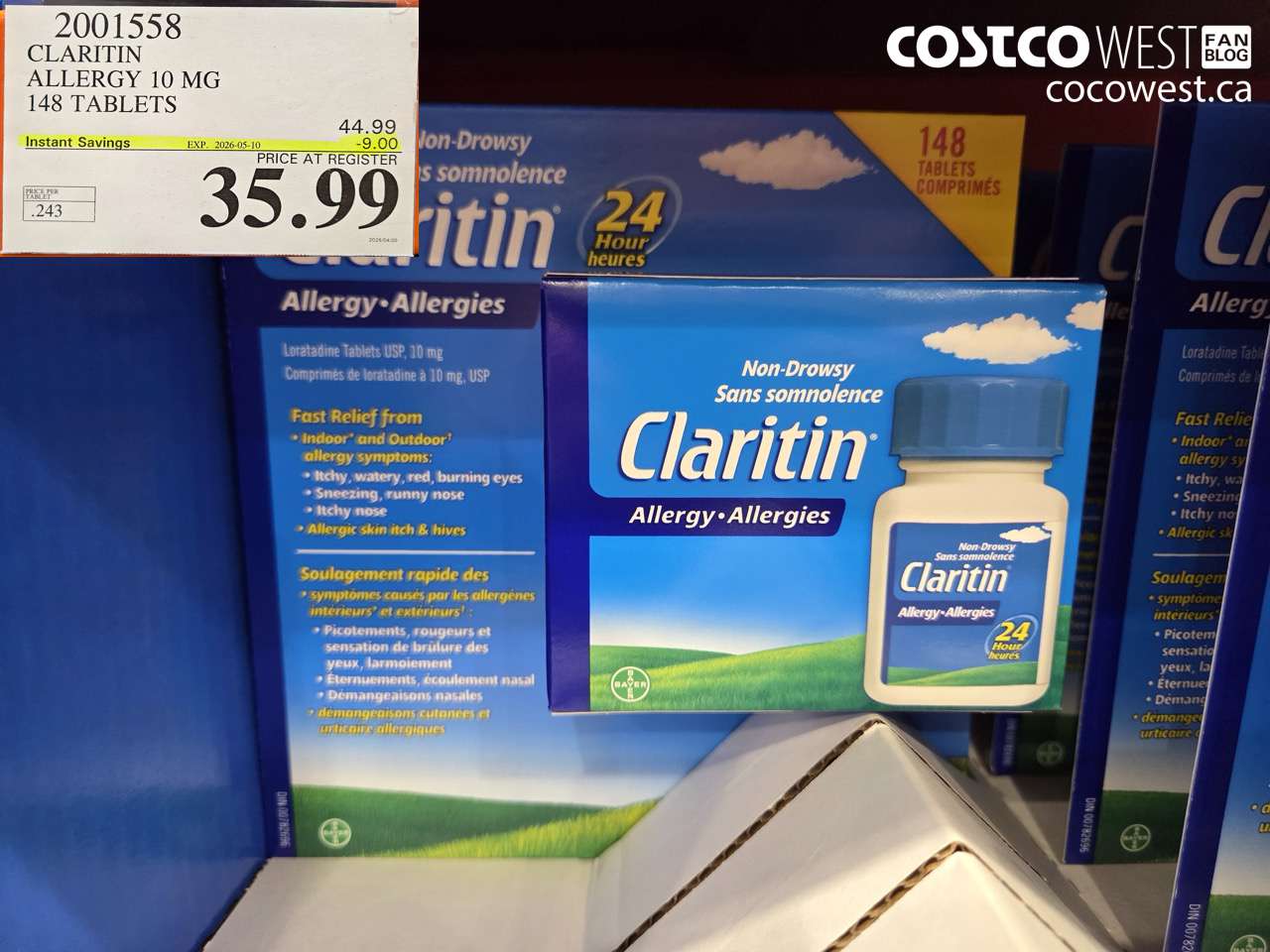 CLARITIN ALLERGY 10 MG 148 TABLETS