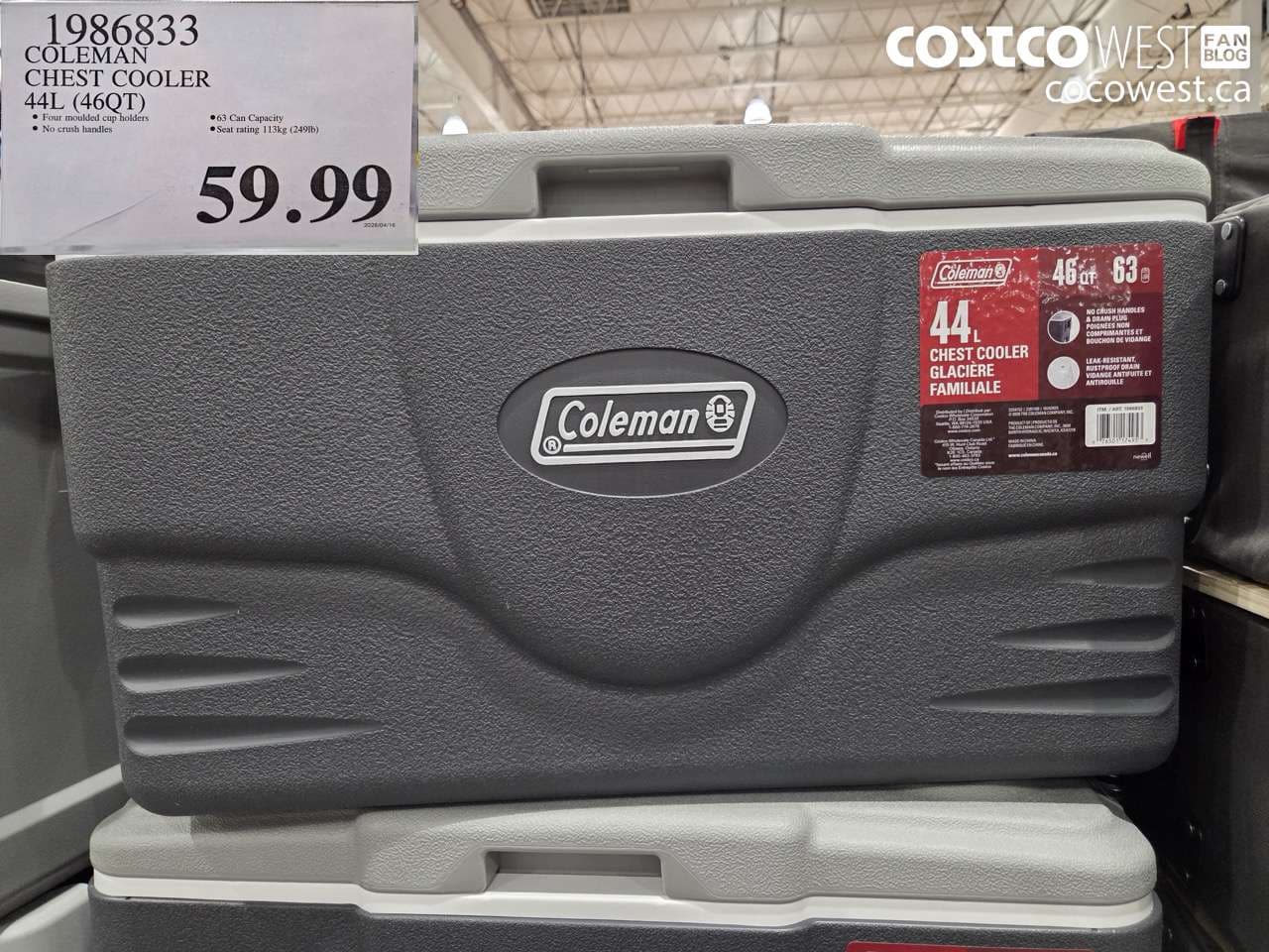 COLEMAN CHEST COOLER 44L (46QT)
