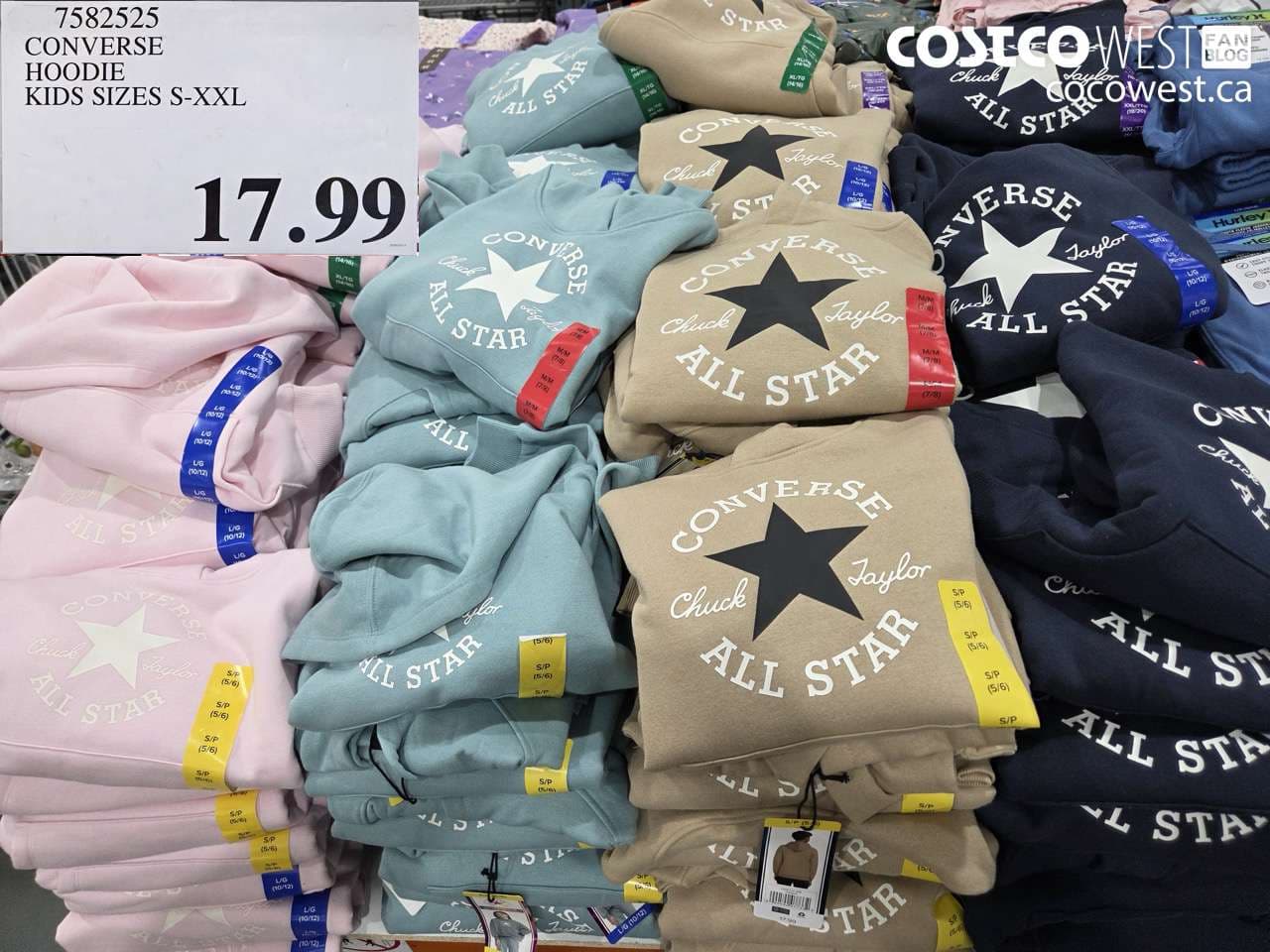 CONVERSE HOODIE KIDS SIZES S-XXL