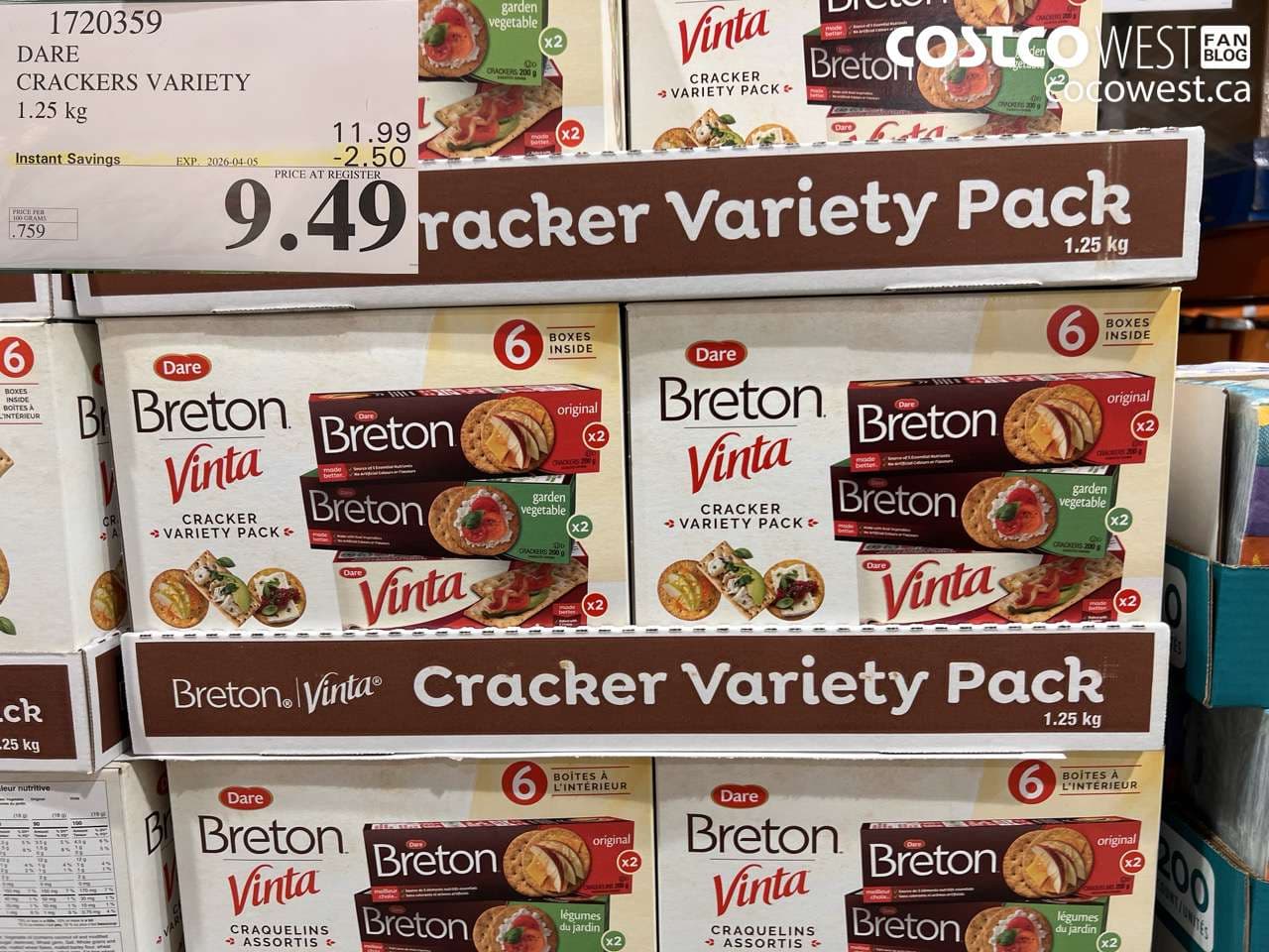 dare crackers variety 125 kg