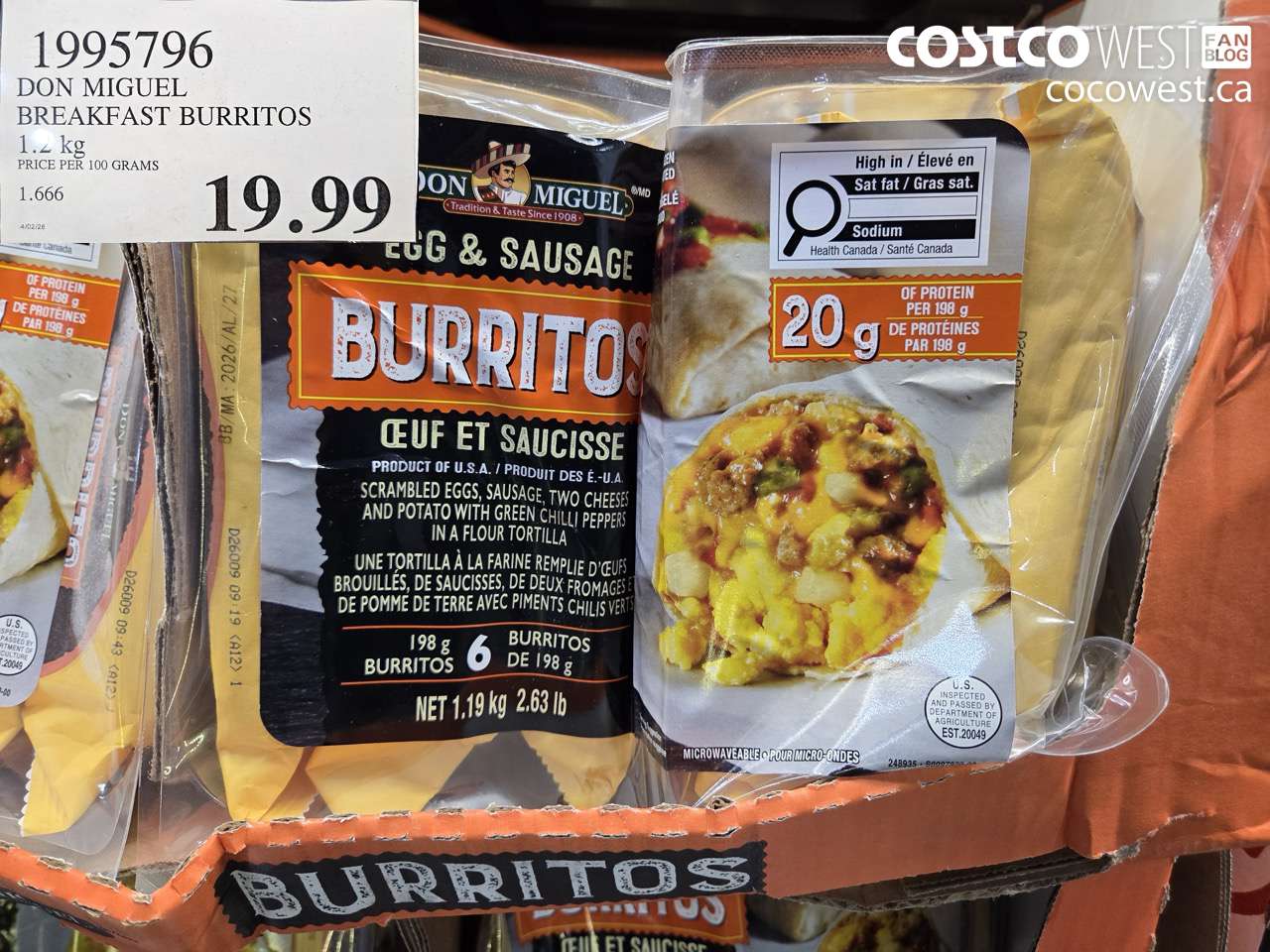 don miguel breakfast burritos 12 kg