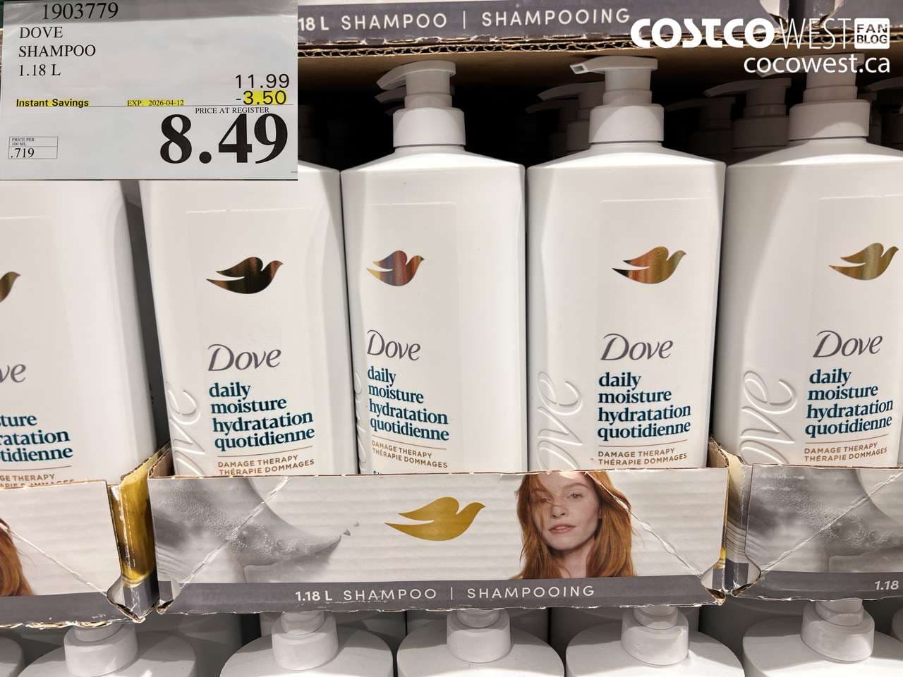 DOVE SHAMPOO 1.18 L